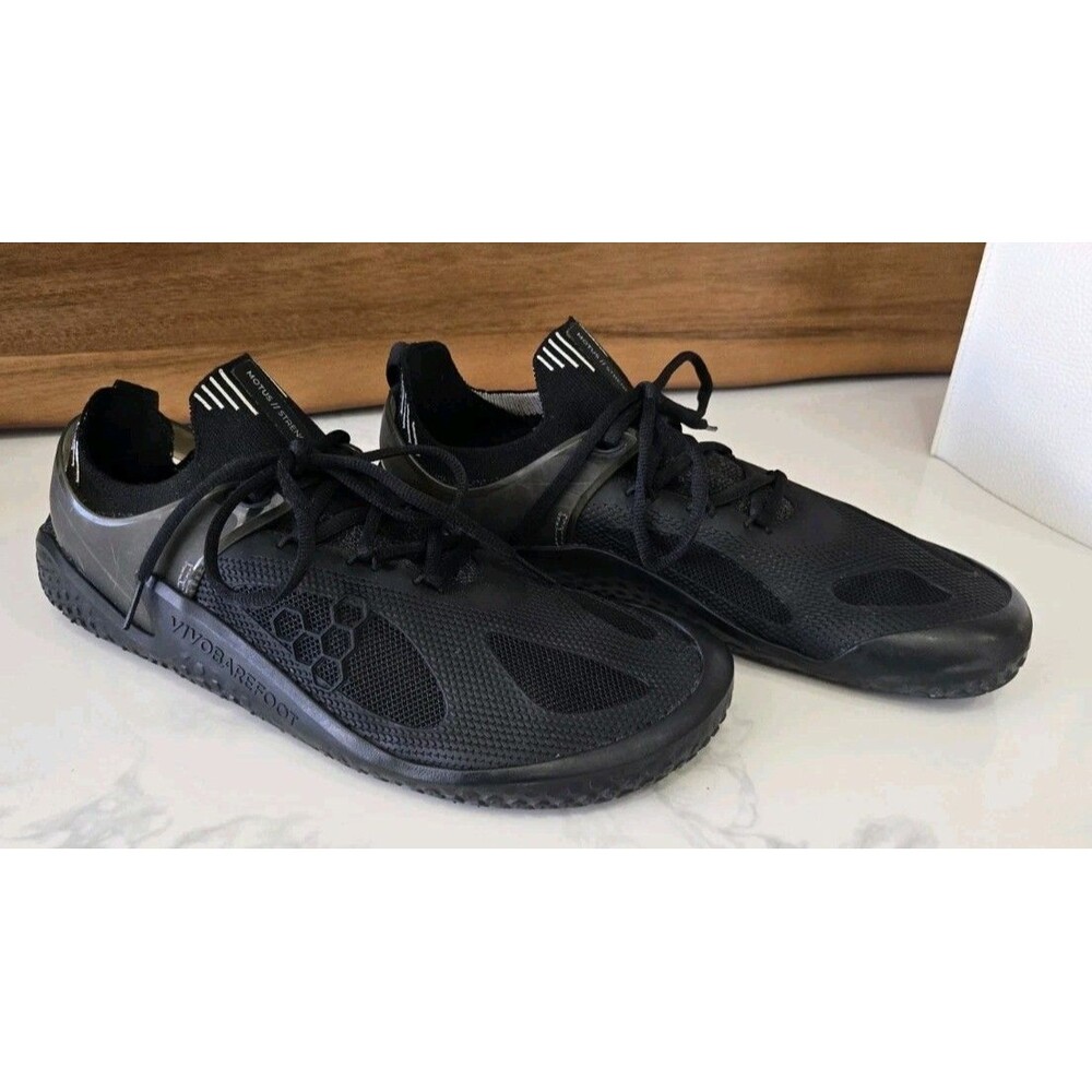 Vivobarefoot Motus Strength Men's Barefoot Shoes Obsidian Black Size 41 EU US 8
